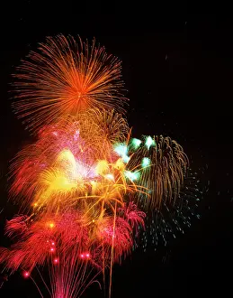 Multi Colored: 4th of July Colorful Burst of Exploding Fireworks