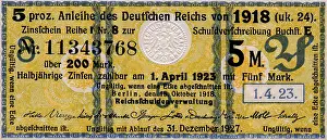 Debts: 5 Reichsmark bond
