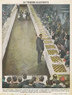 Simultaneously: 50 CHESS GAMES AT ONCE