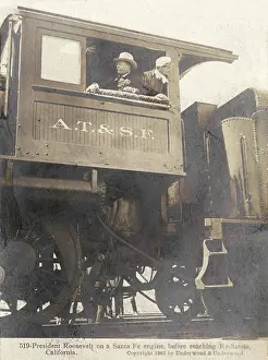 Redlands: 519 President Roosevelt on a Santa Fe engine