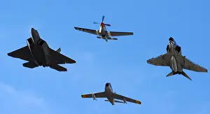 Nellis: 70 years of Air Force fighters fly in formation. ?