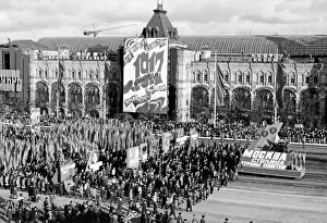 Demonstrators: 70th anniversary of October revolution