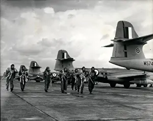Squadrons: 85 Squadron with Meteor NF 14 aircraft after training