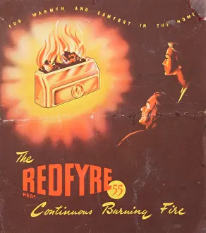 950s: 950s, Refyre, continuous burning fire, advert