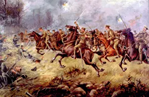 Halford: 9th Lancers at Elouge, August 1914