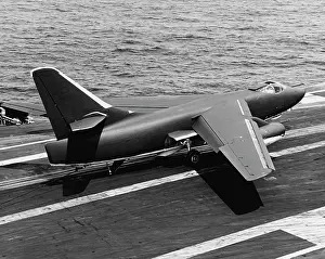 Hawk: An A-3B Skywarrior landing aboard USS Kitty Hawk, 1966