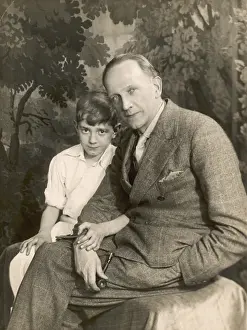 A. A. Milne with Christopher Robin
