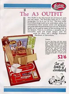Hobbies: The A3 Outfit - boxed set of fretwork capentry tools