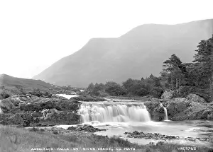 Backdrop: Aashleagh Falls on River Erriff, Co. Mayo