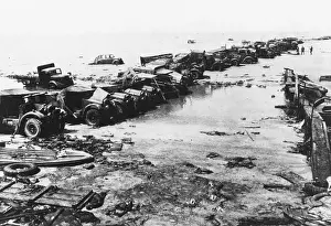 Dunkerque: Abandoned vehicles at Dunkirk WWII