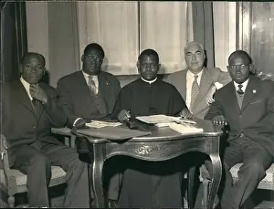 Fulbert: Abbe Fulbert Youlou, PM of Congo, in Paris