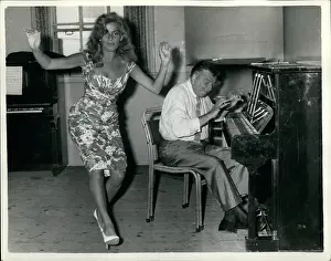Cugat: Abbe Lane and Xavier Cugat rehearsing dance routine