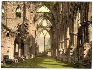 Tintern: Abbey interior, looking E. Tintern, England