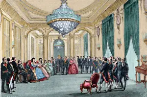 Alfonso: Abdication of Isabella II of Spain (1830-1904). Engraving. C