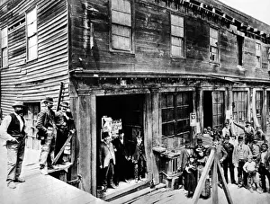 Swore: Abe Warner opened his saloon on Meigg's ?