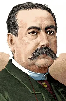 Abelardo: Abelardo de Carlos (1822-1884). Colored engraving