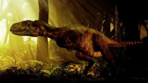 Sunbeam: An Abelisaurus moves stealthily though the forest