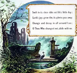 Abide: Abide with me, magic lantern projection slide