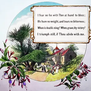 Abide: Abide with me, magic lantern projection slide, verse 4