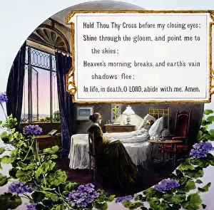 Abide: Abide with me, magic lantern projection slide, verse 5