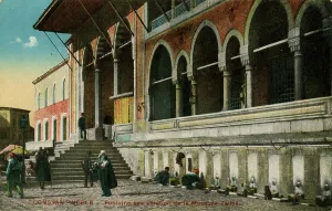 Taps: Ablution facilities, Valide Sultan Mosque, Istanbul, Turkey