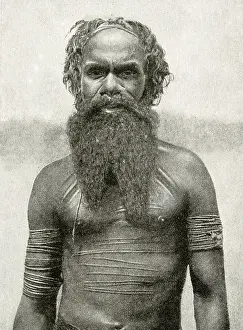 Rituals: Aboriginal Arunta tribesman, Central Desert, Australia