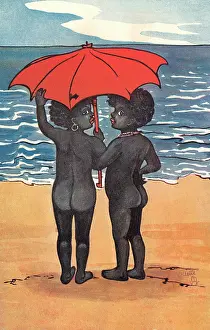 Brolly: Aboriginal Children - red umbrella