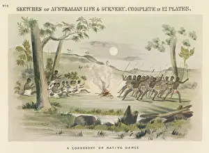 Aborigines: ABORIGINES DANCING 1850S