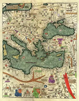 Majorcan: Abraham Cresques, Catalan Atlas, 1375