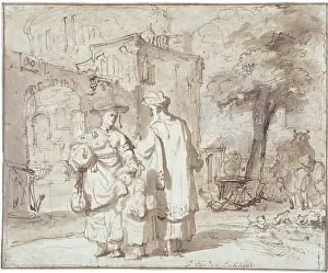 Hagar: Abraham expelling Hagar and Ismael