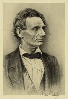 Hesler: Abraham Lincoln portrait etching made in ?