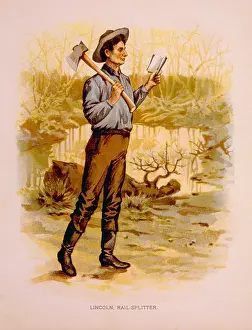 Splitter: Abraham Lincoln, rail-splitter, chromolithograph ?