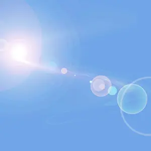 Luminous: Abstract cosmic image of suns and planets