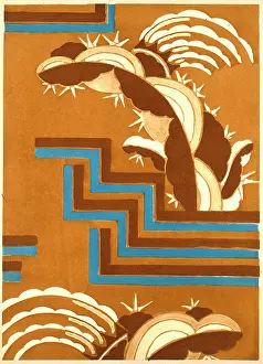 Curves: Abstract design with geometrical shapes