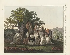 Sheepskin: Abyssinians resting on a march