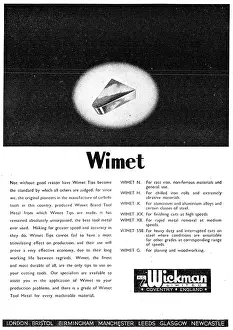 Wickman: A.C. Wickman Wimet Machine Tools & Tool Tips