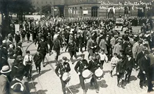 Drummers: Academic Rifle Corps marching, Malmo, Sweden
