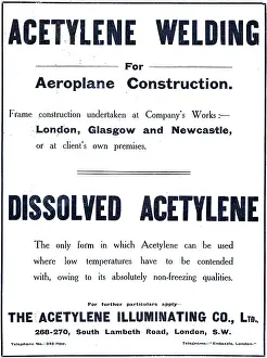 Acetylene: Acetylene Illuminating Co: Dissolved Acetylene