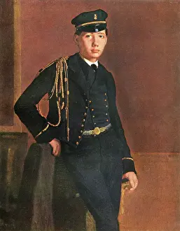 Achille: Achille de Gas in the Uniform of a Cadet, by Degas