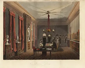 Pugin: Ackermann's Library for Works of Art, London