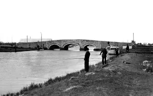 C1929: Acle, Fishing at the Bridge c1929