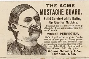 Napkins: Acme Moustache Guard advertisement
