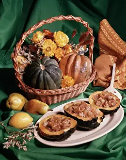 Nutritional: Acorn Squash with Pear Stuffing Woven Basket of