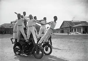 Lankwitz: Acrobatic performance on motorcycles