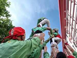 Pyramid: Acrobats, Gilbert Brutus Stadium, Perpignan, France