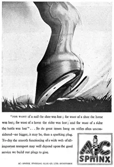 Sparking: A.C.Sphinx Sparking Plugs 1943 Advert
