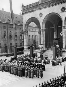 Coffins: Act of state for the victims of the assassination attempt in