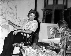 Kentuckian: Actor BURT LANCASTER poses for artist THOMAS ?