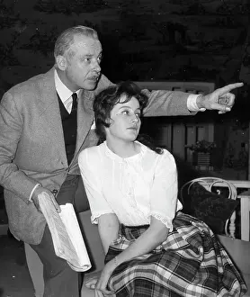 Gravey: Actor Fernand Gravey directing an actress