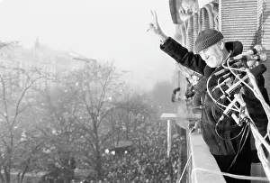 Miroslav: Actor - Miroslav Machacek - demonstration - Wenceslas Square